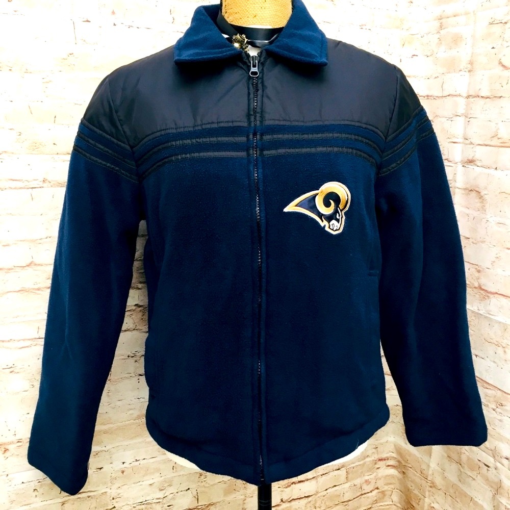 NFL for her Rams Jacket small fleece quilted blue Bundle Savings
